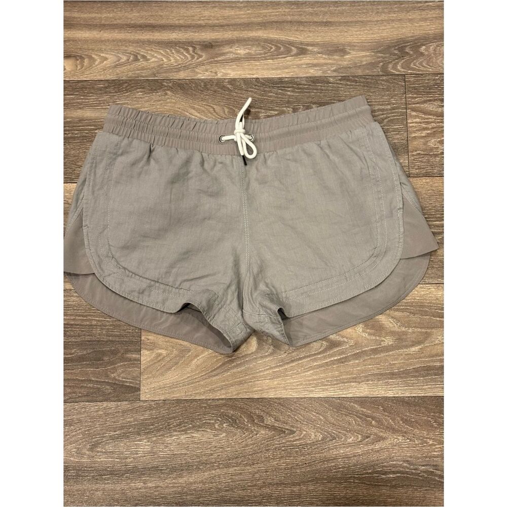 Athleta Light Gray Drawstring Athletic Shorts